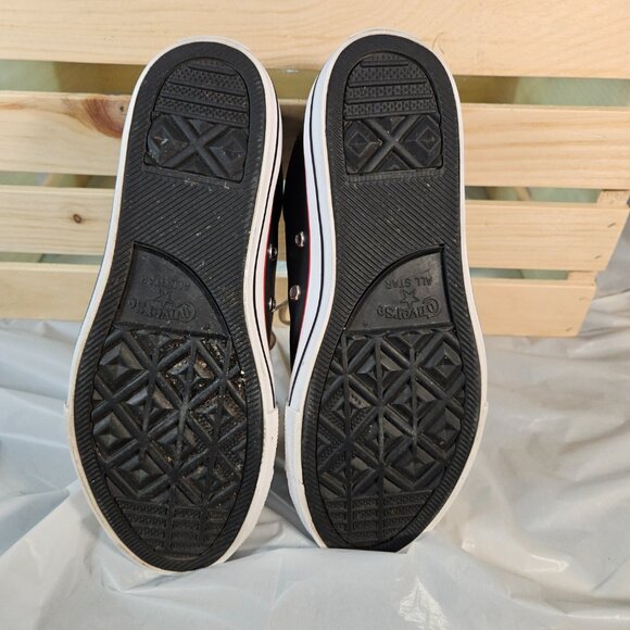 Converse All Star Low Top Sneakers Black Leather - Junior Size 4 - Picture 9 of 9